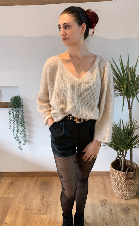 Pull beige ou noir