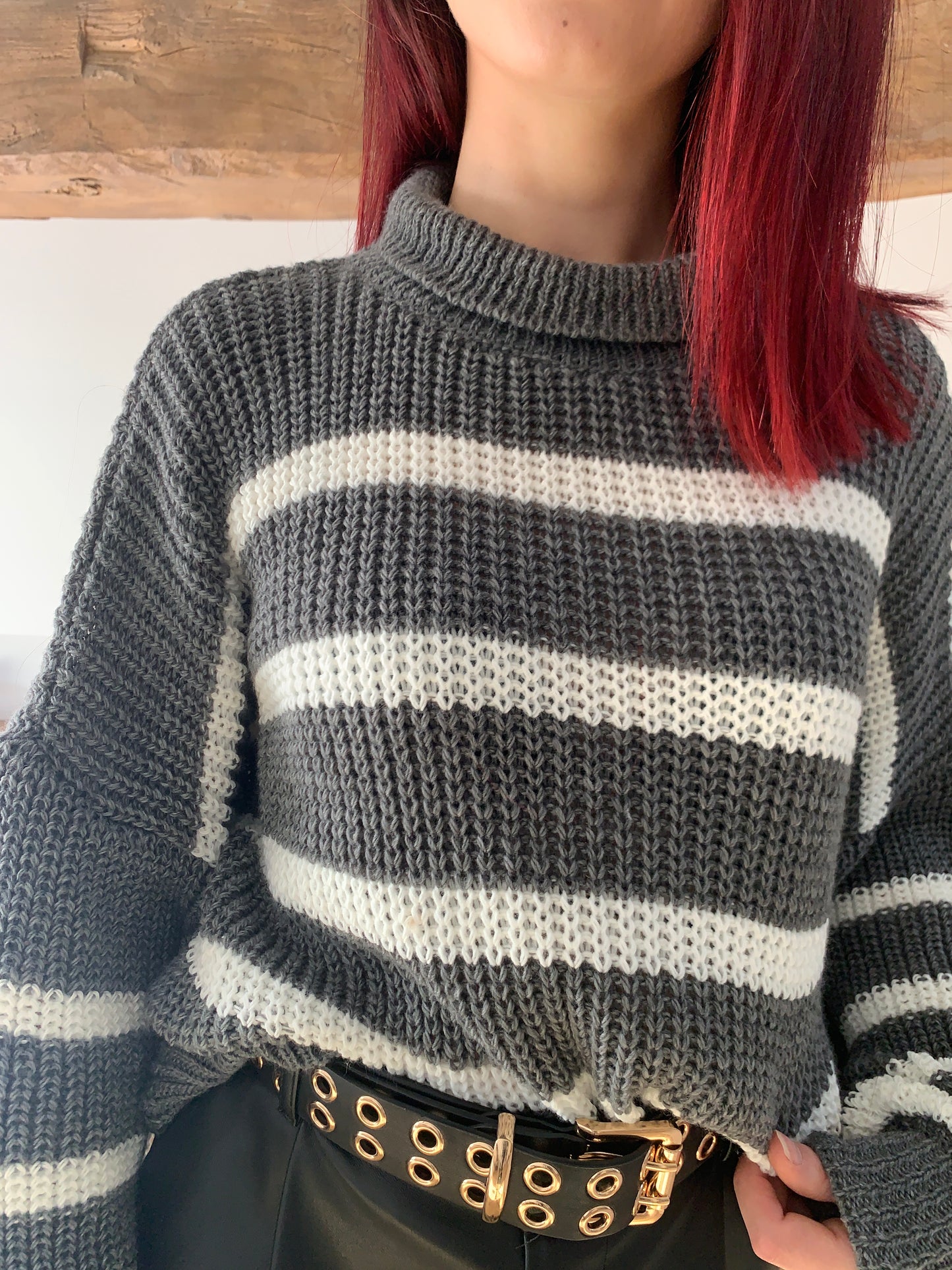 Pull marinière oversize